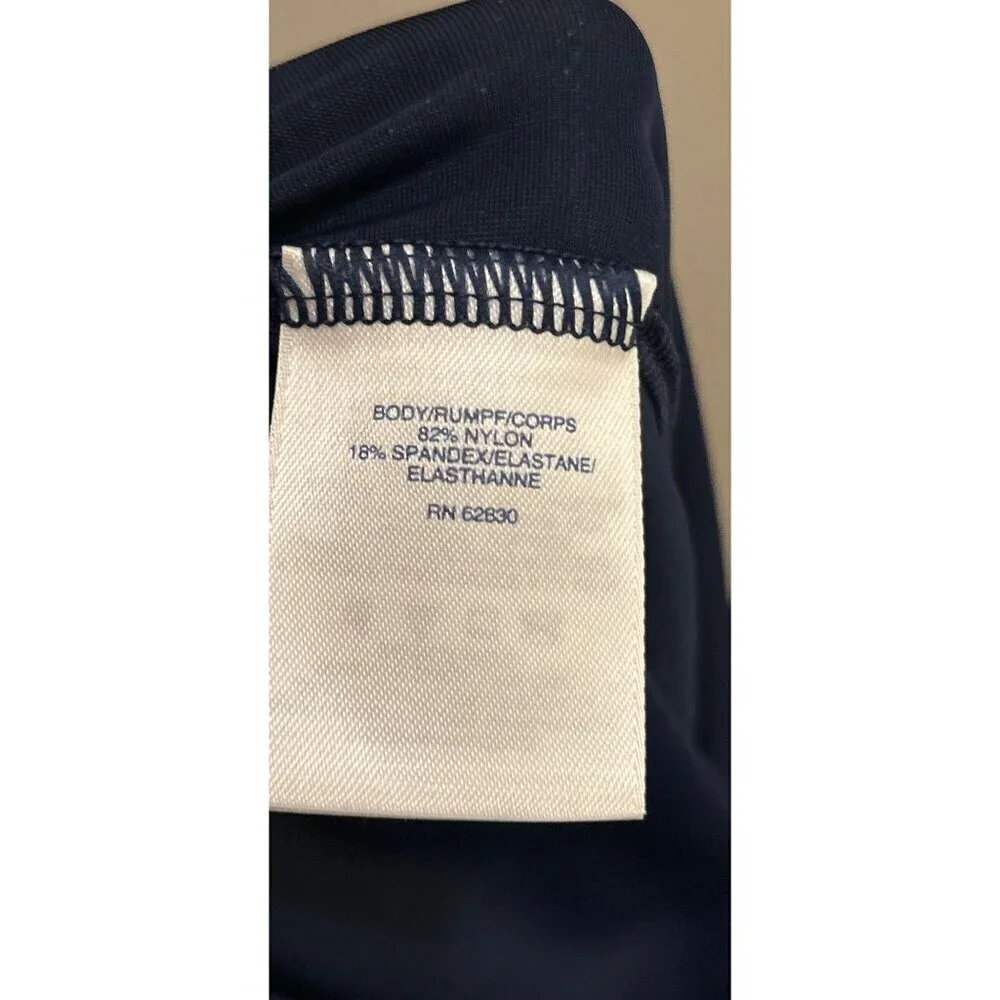Lands End Swim Set Rah Guard Blue Shark in Navy Blue Size XLarge